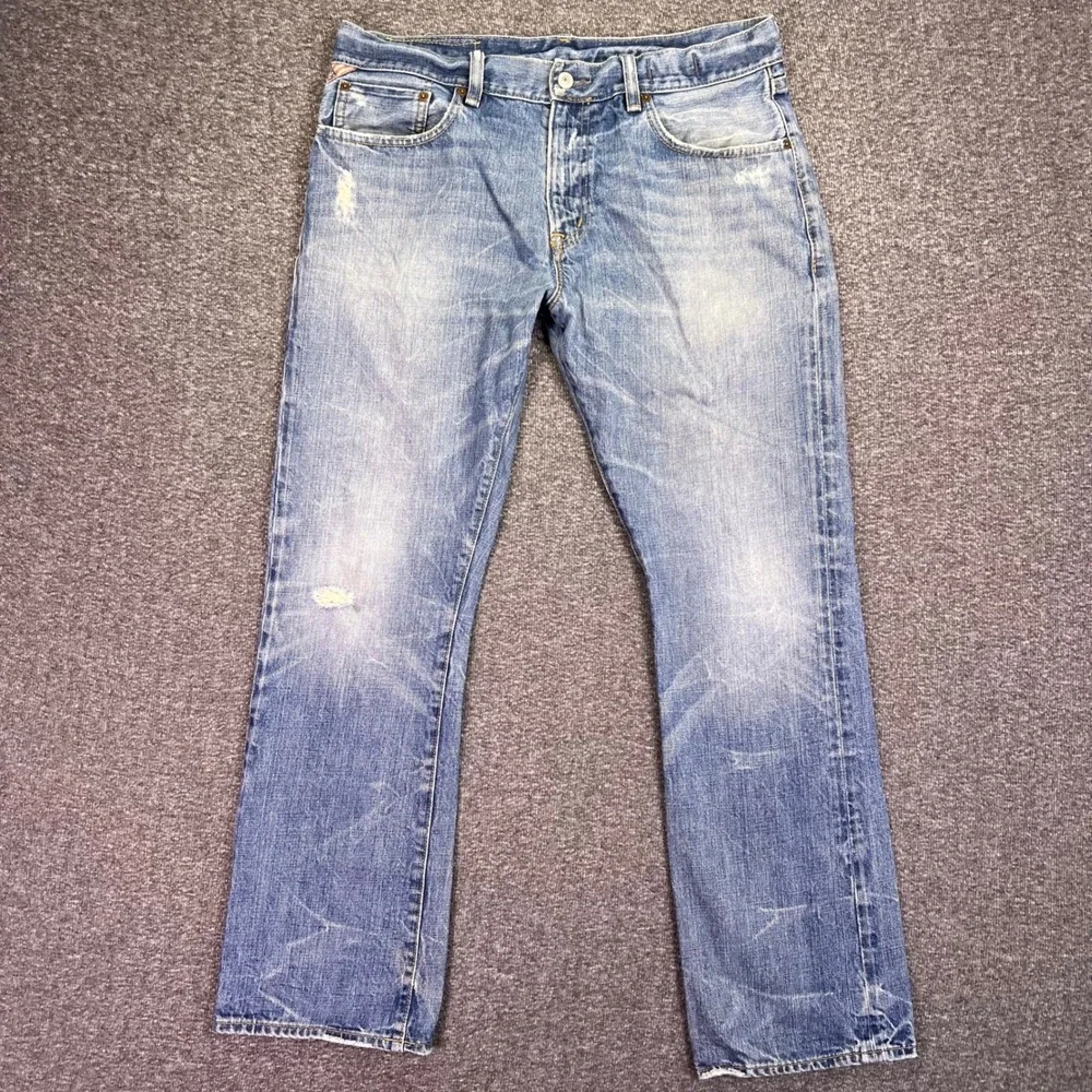 Denim & Supply Ralph Lauren Jeans Men 34x30 Blue Bootcut Casual Distressed Denim